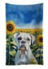Boxer in Sunflowers Kitchen Towel Dish Cloths Guest Hand Towel Decorative Bathroom Towel for Face,Tea, Dishcloth, Kitchen and Bath