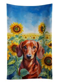 Dachshund in Sunflowers Kitchen Towel Dish Cloths Guest Hand Towel Decorative Bathroom Towel for Face,Tea, Dishcloth, Kitchen and Bath (Default: Default)