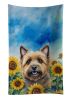 Cairn Terrier in Sunflowers Kitchen Towel Dish Cloths Guest Hand Towel Decorative Bathroom Towel for Face,Tea, Dishcloth, Kitchen and Bath