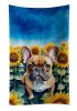 French Bulldog in Sunflowers Kitchen Towel Dish Cloths Guest Hand Towel Decorative Bathroom Towel for Face,Tea, Dishcloth, Kitchen and Bath