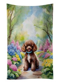 Chocolate Poodle Spring Path Kitchen Towel Dish Cloths Guest Hand Towel Decorative Bathroom Towel for Face,Tea, Dishcloth, Kitchen and Bath (Default: Default)