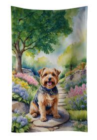 Norfolk Terrier Spring Path Kitchen Towel Dish Cloths Guest Hand Towel Decorative Bathroom Towel for Face,Tea, Dishcloth, Kitchen and Bath (Default: Default)