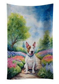 NEW English Bull Terrier Spring Path Kitchen Towel Dish Cloths Guest Hand Towel Decorative Bathroom Towel for Face,Tea, Dishcloth, Kitchen and Bath (Default: Default)