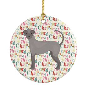 Ecuadorian Hairless Dog Merry Christmas Ceramic Ornament Christmas Tree Hanging Decorations for Home Christmas Holiday, Party, Gift, 3 in, Multic (Default: Default)