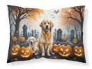 Golden Retriever Spooky Halloween Standard Pillowcase Lightweight Super Soft Easy Care Decorative Artwork Pillowcase, Standard