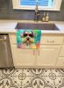 Schnauzer Hippie Dawg Kitchen Towel Dish Cloths Guest Hand Towel Decorative Bathroom Towel for Face,Tea, Dishcloth, Kitchen and Bath
