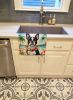 Boston Terrier Luau Kitchen Towel Dish Cloths Guest Hand Towel Decorative Bathroom Towel for Face,Tea, Dishcloth, Kitchen and Bath