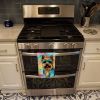 Cairn Terrier Hippie Dawg Kitchen Towel Dish Cloths Guest Hand Towel Decorative Bathroom Towel for Face,Tea, Dishcloth, Kitchen and Bath