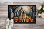 NEW Golden Retriever Spooky Halloween Doormat Front Door Mat Indoor Outdoor Rugs for Entryway, Non Slip Washable Low Pile, 18H X 27W