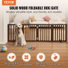 VEVOR Free Standing Dog Gate, 24" H x 80.3" W Freestanding Pet Gate, 4 Panels Foldable Dog Gate for Wide and Narrow Passageways, Expandable Dog Barrie