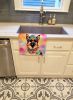 German Shepherd Hippie Dawg Kitchen Towel Dish Cloths Guest Hand Towel Decorative Bathroom Towel for Face,Tea, Dishcloth, Kitchen and Bath