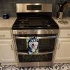 Siberian Husky in Sunflowers Kitchen Towel Dish Cloths Guest Hand Towel Decorative Bathroom Towel for Face,Tea, Dishcloth, Kitchen and Bath