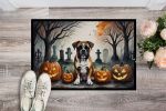 NEW Boxer Spooky Halloween Doormat Front Door Mat Indoor Outdoor Rugs for Entryway, Non Slip Washable Low Pile, 18H X 27W