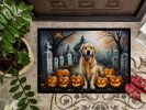 NEW Golden Retriever Spooky Halloween Doormat Front Door Mat Indoor Outdoor Rugs for Entryway, Non Slip Washable Low Pile, 18H X 27W